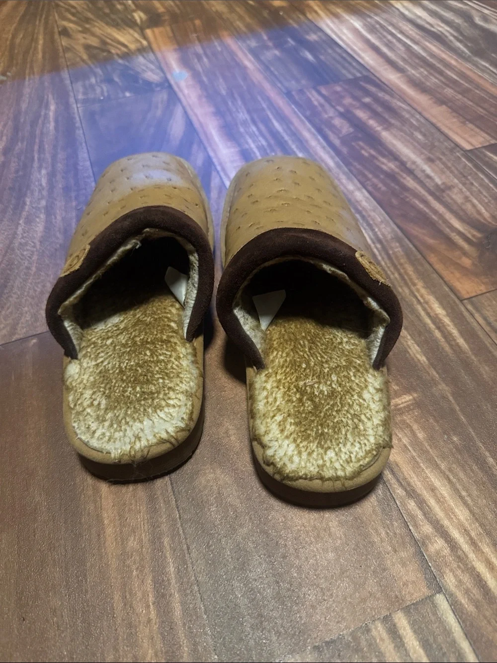 Ariat Tan and Brown Slip-On Loafers